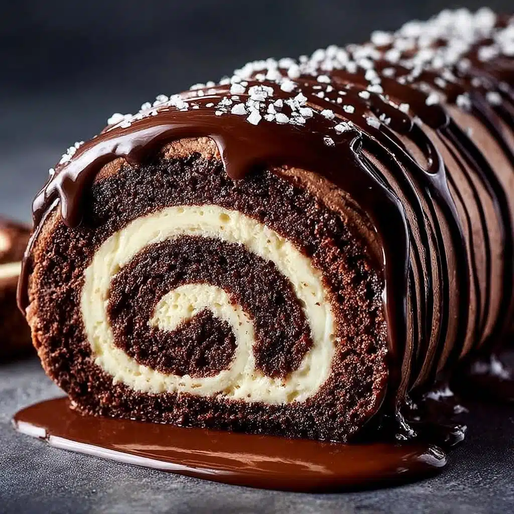 Chocolate Swiss Roll with Cream Filling & Ganache Recipe