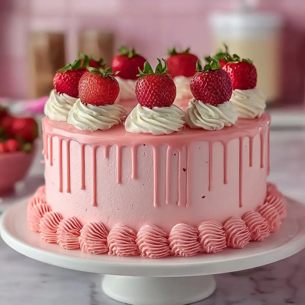 Strawberry Drip Cake Recipe