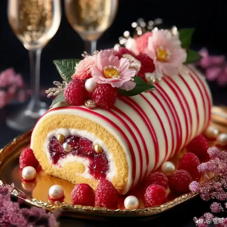 Raspberry & White Chocolate Swiss Roll Recipe