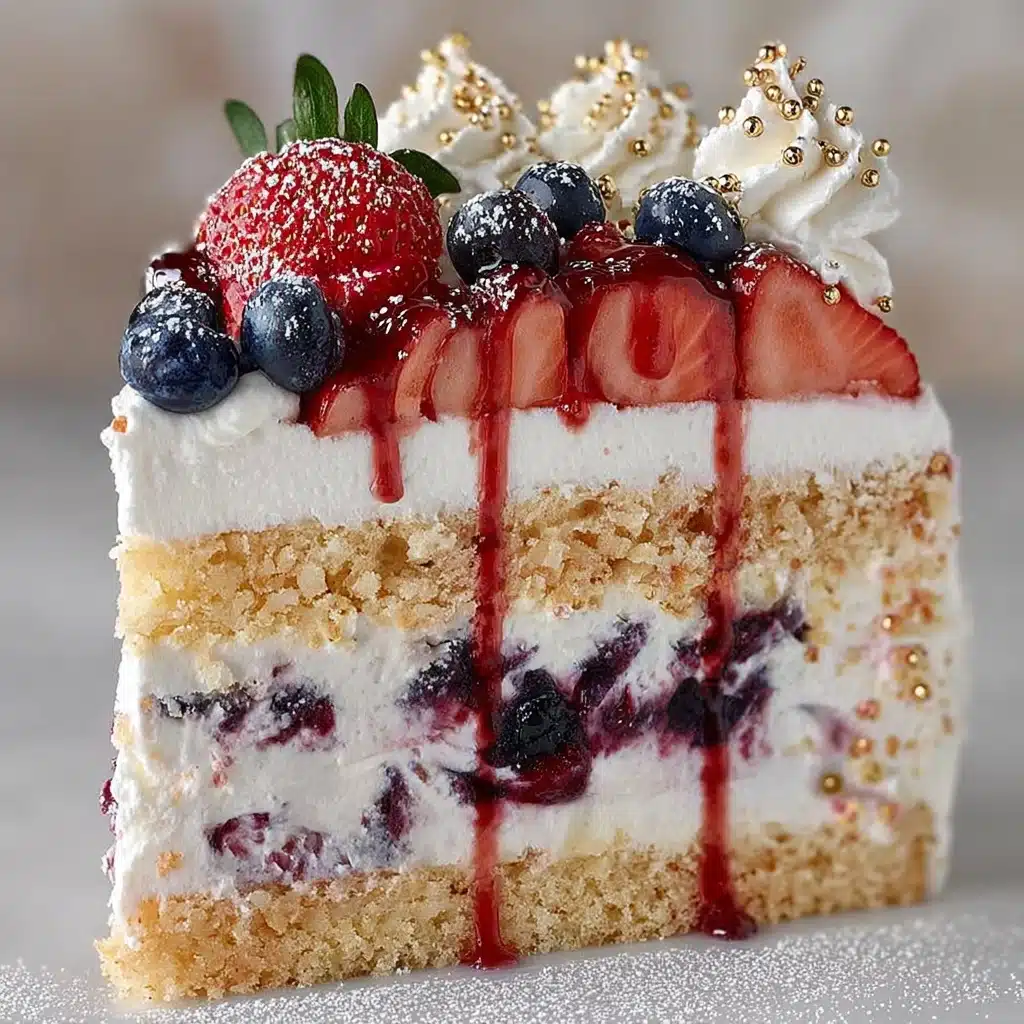Berry & Strawberry Whipped Cream Cake Recipe