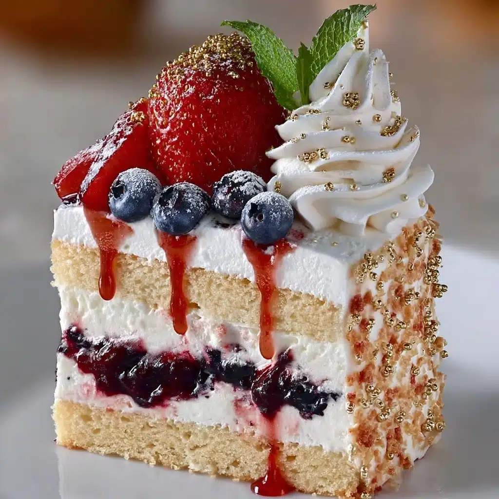 Berry & Strawberry Whipped Cream Cake Recipe