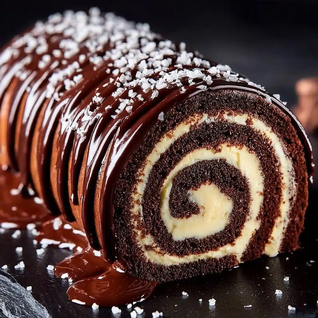 Chocolate Swiss Roll with Cream Filling & Ganache Recipe