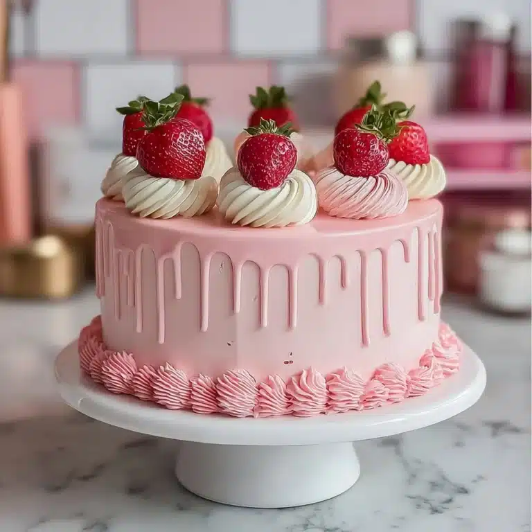 Strawberry Drip Cake Recipe