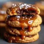 Peanut Butter Cookies with Salted Caramel Drizzle Recipe
