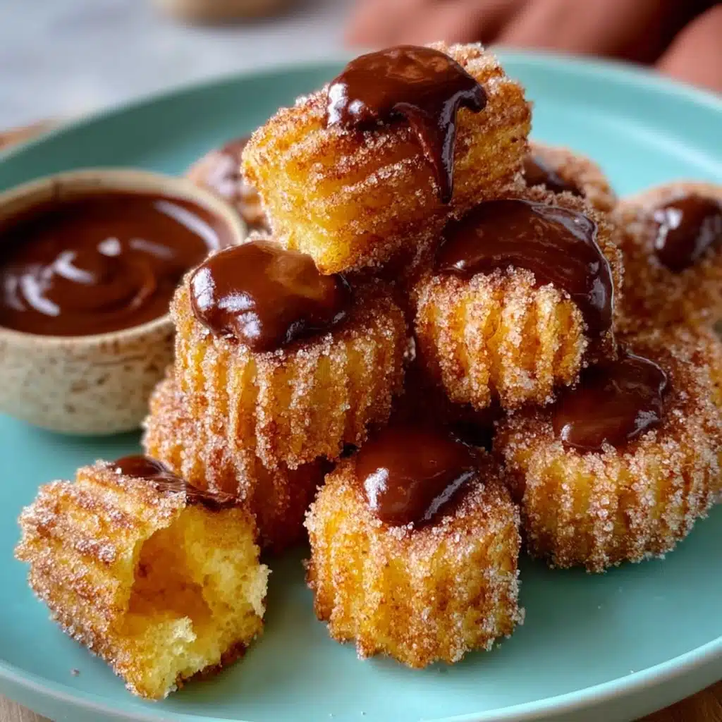 Churro Bites with Chocolate Dip Recipe - Recipe Image