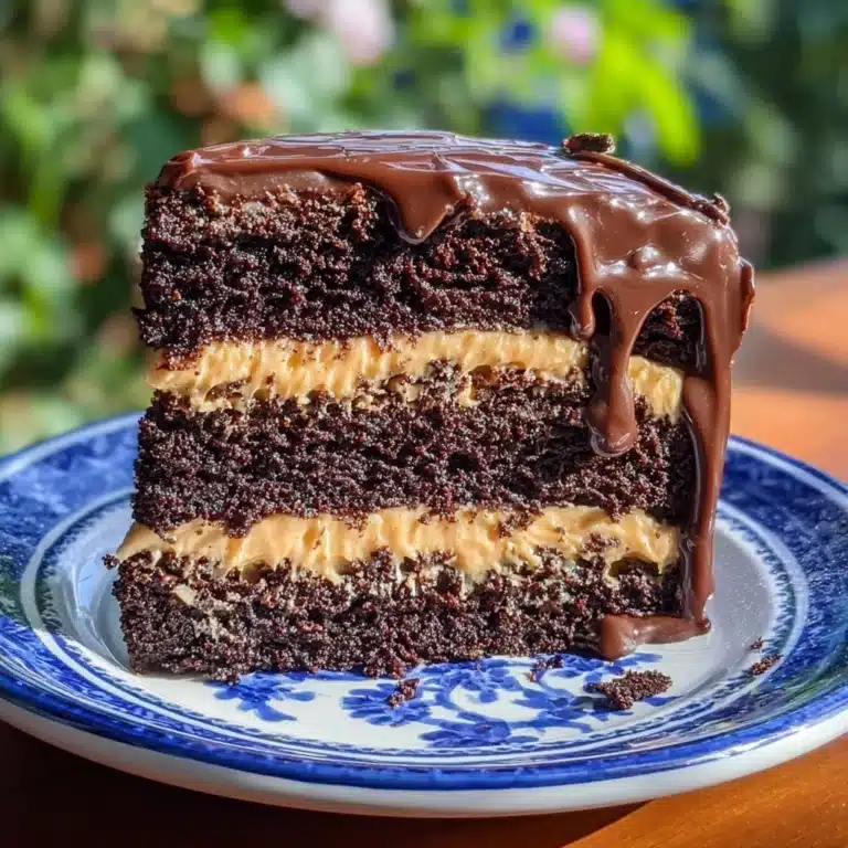Dark Chocolate Cake with Mocha Frosting Recipe