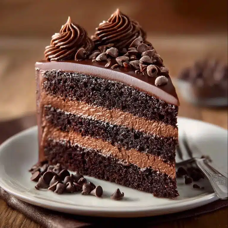 Moist Chocolate Cake with Chocolate Ganache Filling Recipe