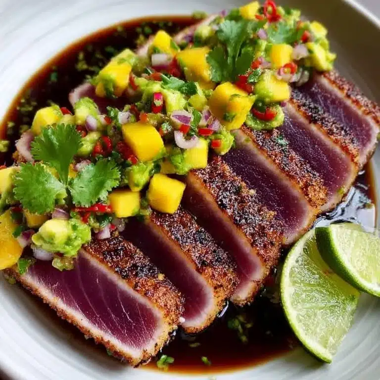 Seared Tuna with Mango-Avocado Salsa Recipe