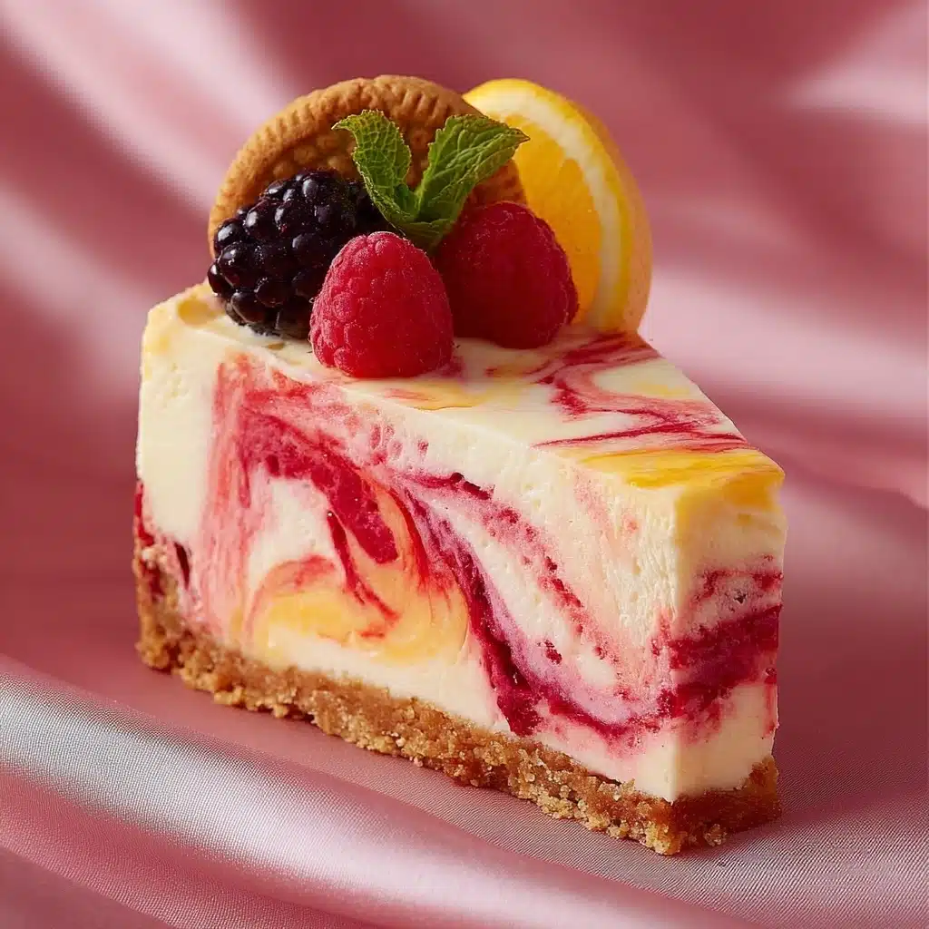 Lemon Raspberry Swirl Cheesecake Recipe