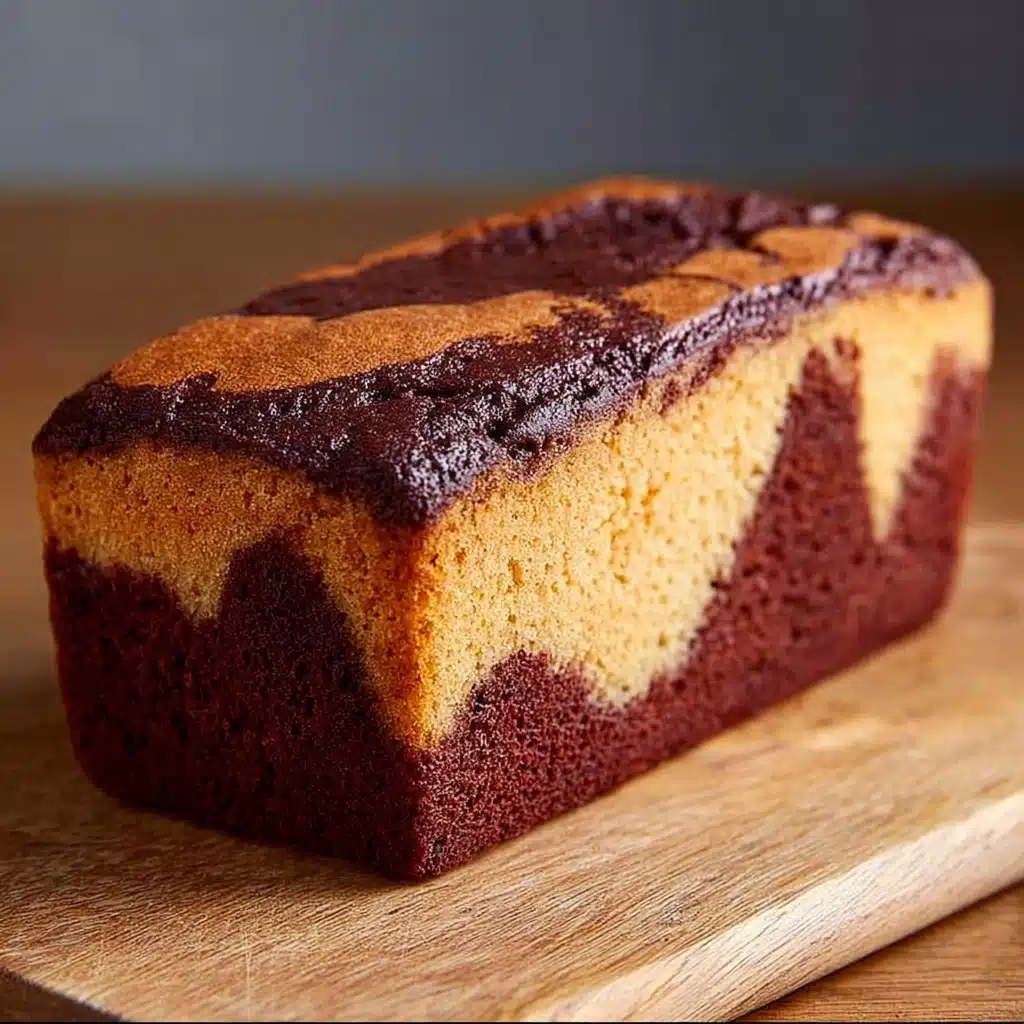 Red Velvet Marble Loaf Cake Recipe - Recipe Image