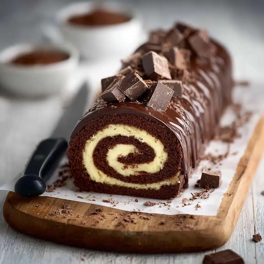 Chocolate Swiss Roll Cake Recipe - Recipe Image