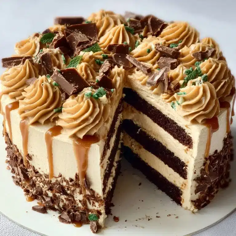 Caramel Mint Gâteau Cake Recipe