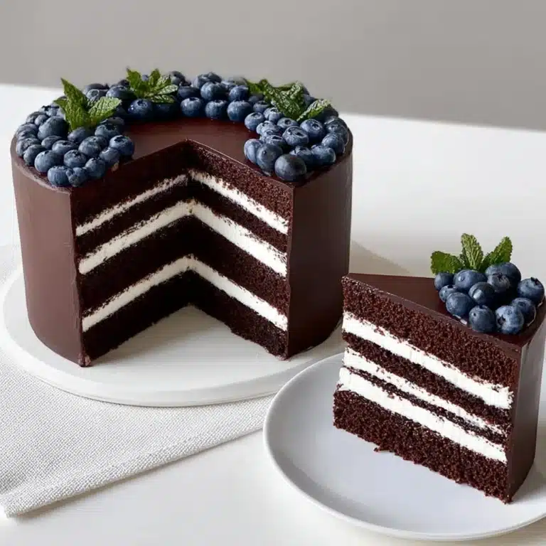 Chocolate Blueberry Layer Cake Recipe