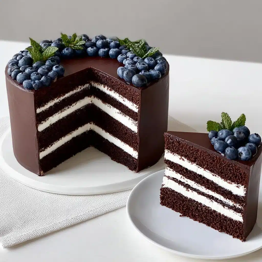 Chocolate Blueberry Layer Cake Recipe