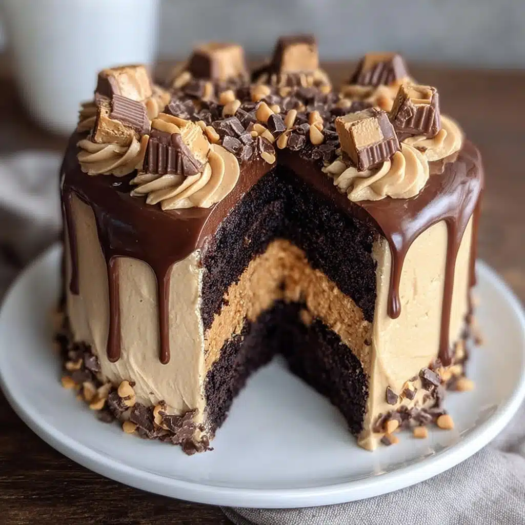 ocolate Cake with Peanut Butter Frosting Recipe - Recipe Image