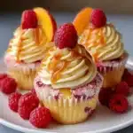 Peach Raspberry Heaven Cupcakes Recipe