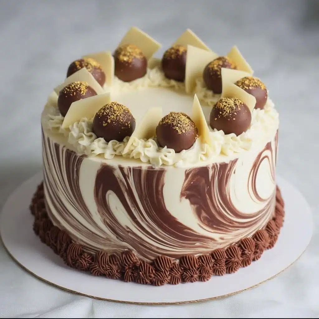 Elegant Marble Truffle Cake Recipe - Recipe Image
