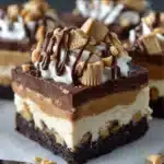 No-Bake Buckeye Cheesecake Bars Recipe