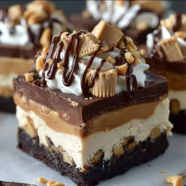 No-Bake Buckeye Cheesecake Bars Recipe