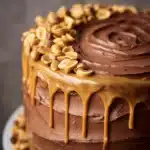 Luscious Peanut Chocolate Caramel Cake Recipe