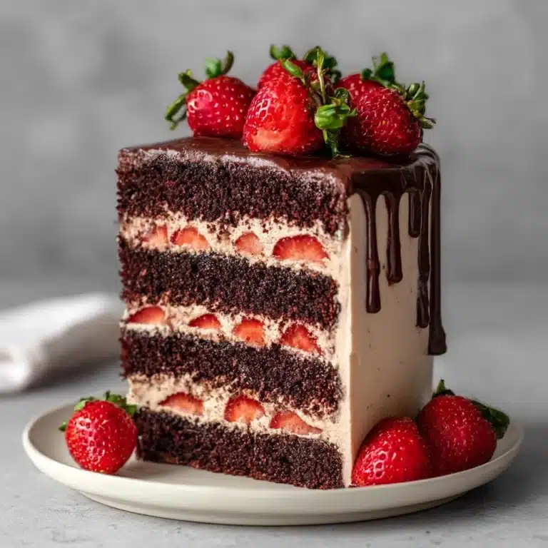 Dark Velvet Strawberry Cake Recipe