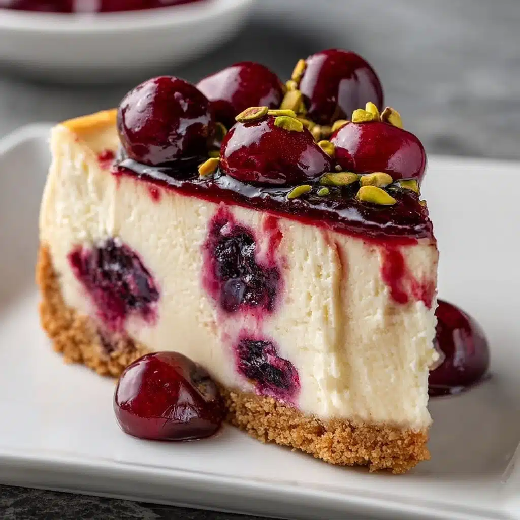 Lemon-Lime Cherry Pistachio Cheesecake Recipe - Recipe Image