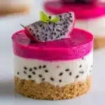 No-Bake Dragon Fruit Mini Cheesecakes Recipe