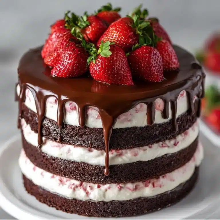 Chocolate Cake with Fresh Strawberry Filling Recipe