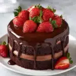 Chocolate Cake with Fresh Strawberry Filling Recipe