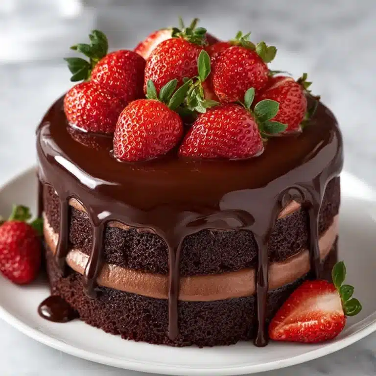 Chocolate Cake with Fresh Strawberry Filling Recipe