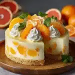 No-Bake Orange Pineapple Swirl Cheesecake Recipe
