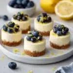 Zesty Blueberry Lemon Mini Cheesecakes Recipe