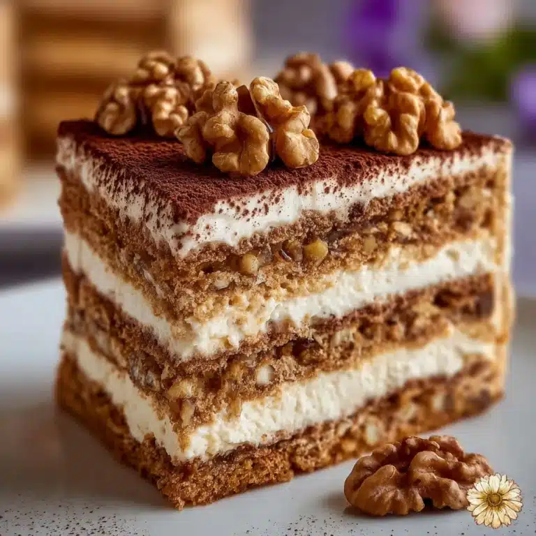 Polish Walnut Torte (Tort Orzechowy) Recipe
