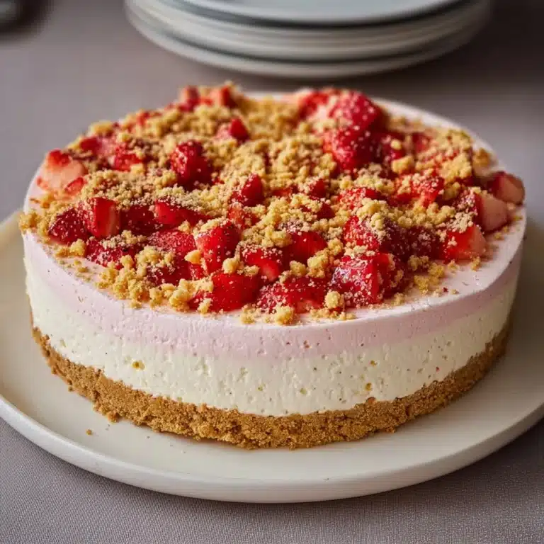 Strawberry Crunch Cheesecake Recipe