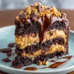 Heavenly Chocolate Peanut Butter Ooey Gooey Cake Recipe