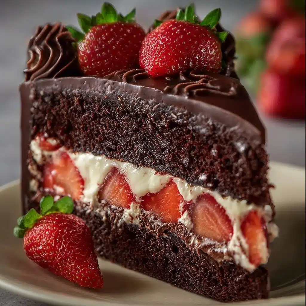 Chocolate Strawberry Cheesecake Recipe - Recipe Image