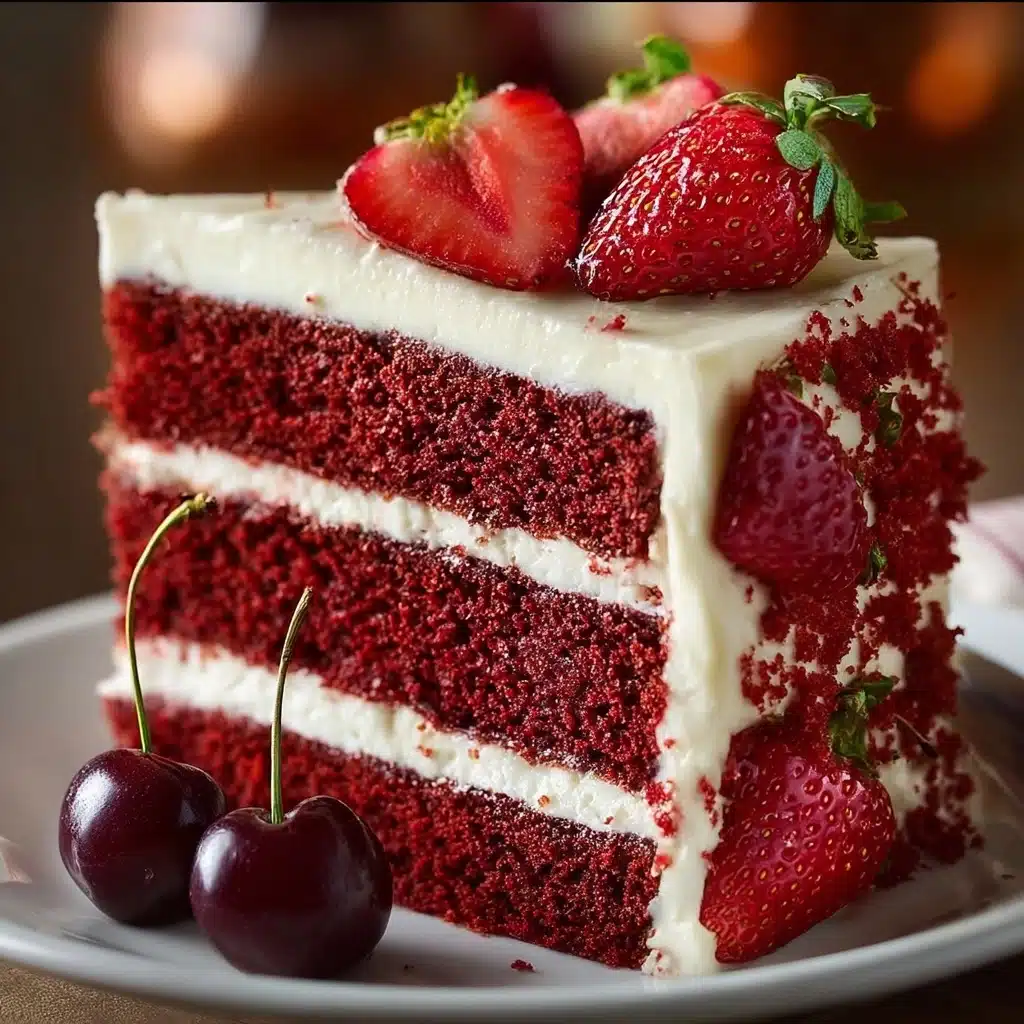 Red Velvet Strawberry Cheesecake Recipe - Recipe Image