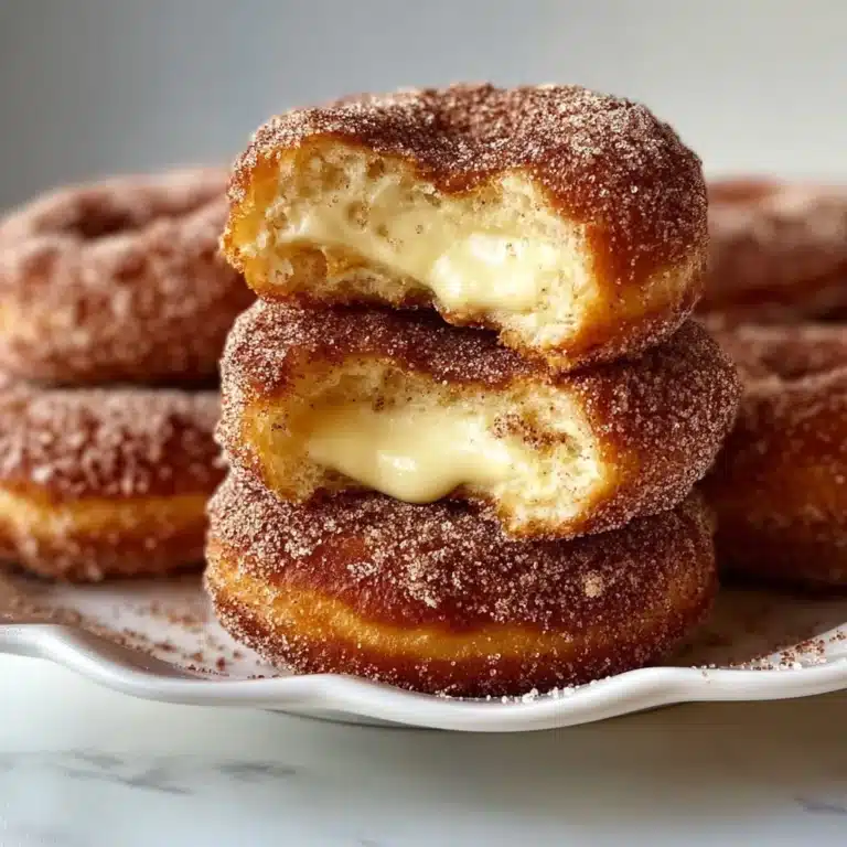 Cinnamon Sugar Baked Donuts with Cream Filling Recipe
