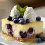 No-Bake Lemon Blueberry Cream Cake Recipe