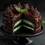 Mint Chocolate Fudge Cheesecake Cake Recipe