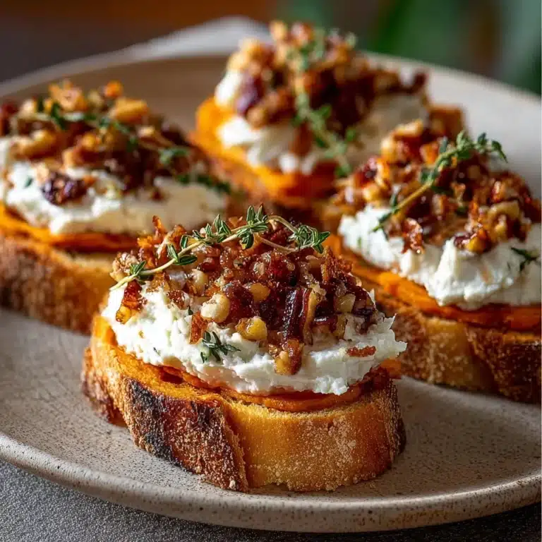 Crostini with Chili Crunch & Pecan Candy Recipe