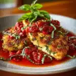 Italian Basil Chicken Cutlets with Tomato and Ricotta Sauce Recipe