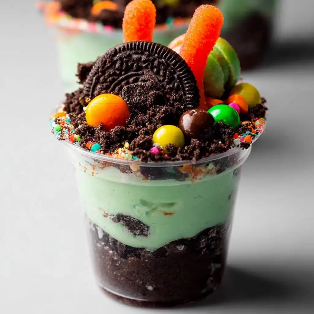 Witches' Brew Halloween Pudding Cups Recipe