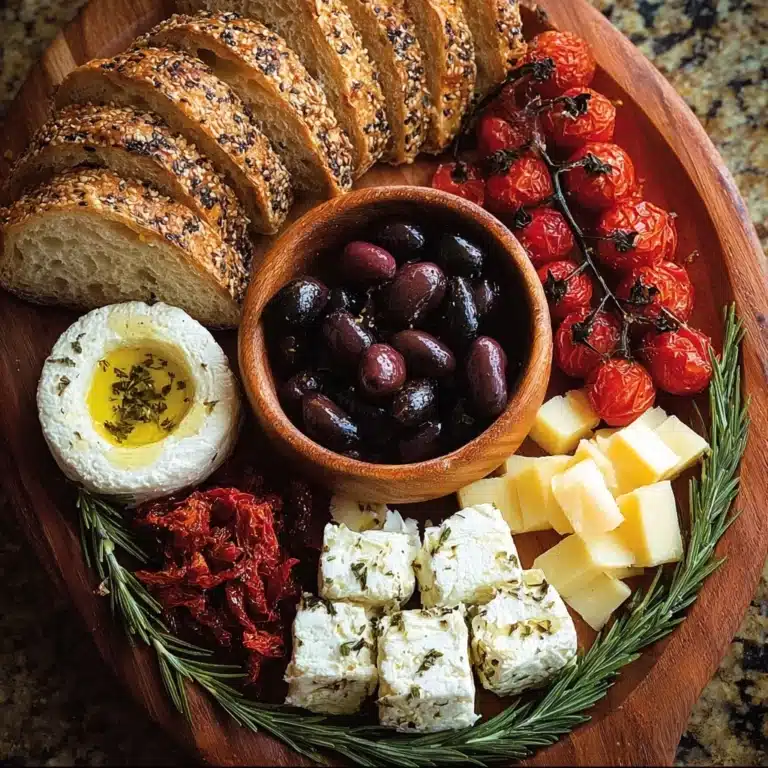 Rustic Mediterranean Bread & Cheese Platter Recipe