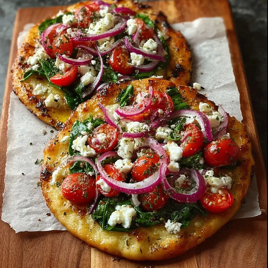 Greek Feta Pita Pizza with Maple Drizzle Recipe - Recipe Image