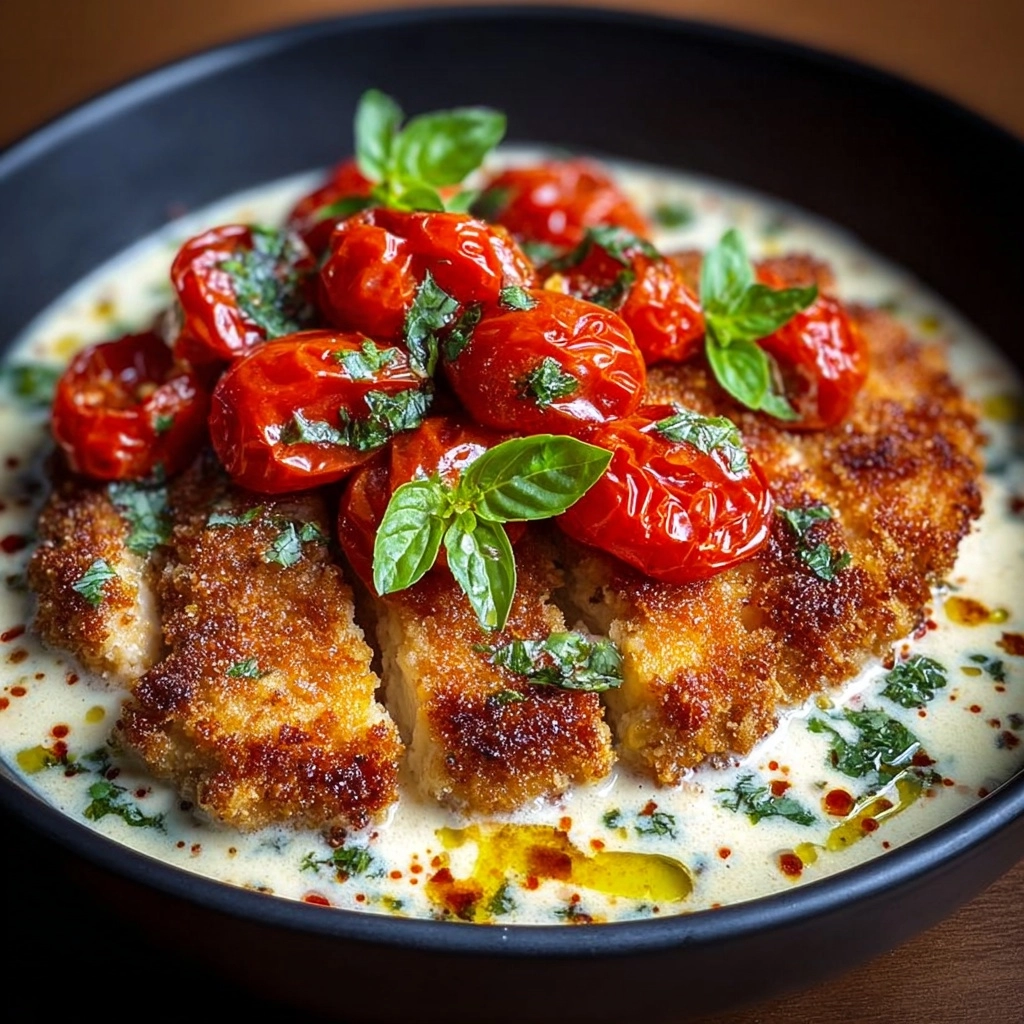 with Tomato and Creamy Mozzarella Sauce Recipe - Recipe Image