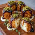 Pistachio-Crusted Goat Cheese Bites with Fig Honey Glaze Recipe