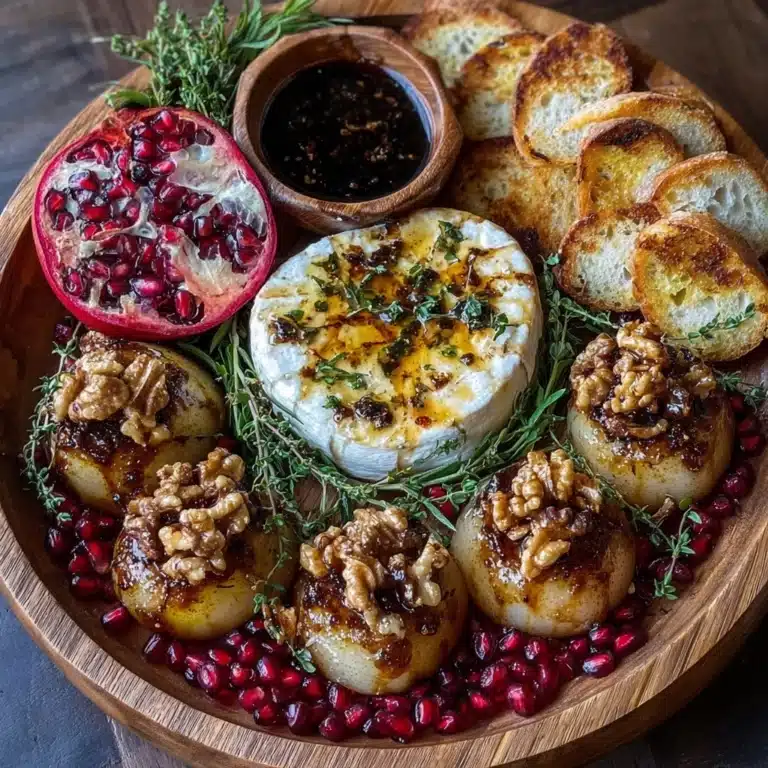 Roasted Pear & Burrata Tapas Board with Maple Drizzle Recipe