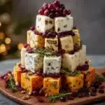 Holiday Cheese Tree with Cranberry & Pistachio Garland Recipe