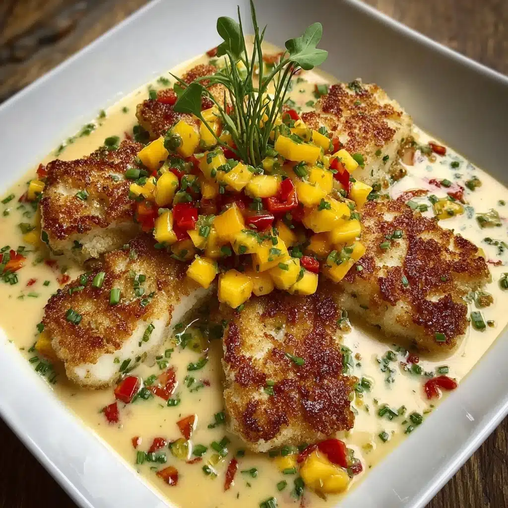 Coconut Lime Fish with Mango Salsa Recipe - Recipe Image